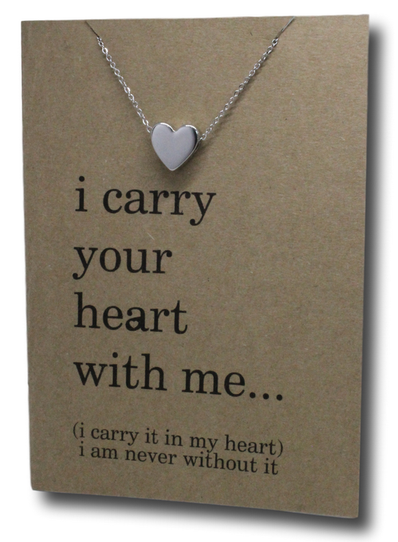 Heart Pendant & Chain - Card 54-Charmed Jewellery