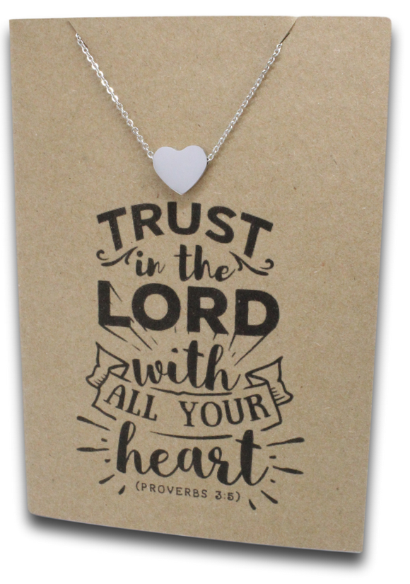 Heart Pendant & Chain - Card 78-Charmed Jewellery