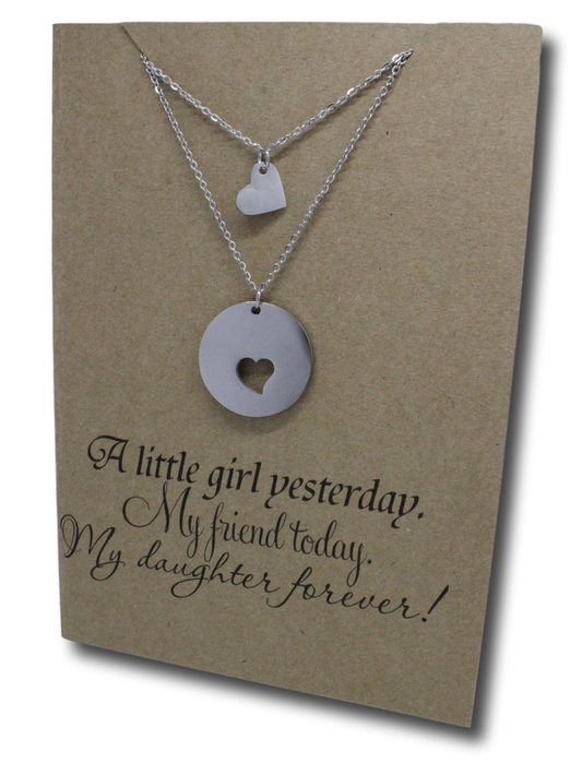 Heart Pendant & Chain (x2) - Card 21-Charmed Jewellery