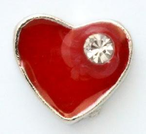 Heart with Stone Locket Charm-Charmed Jewellery
