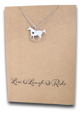 Horse Heart Pendant & Chain - Card 315