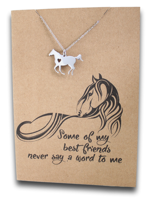 Horse Heart Pendant & Chain - Card 316