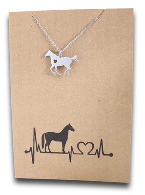 Horse Heart Pendant & Chain - Card 317