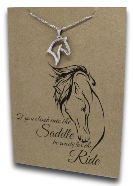 Horse Pendant & Chain - Card 148-Charmed Jewellery