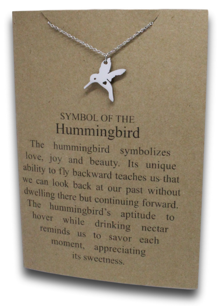 Hummingbird Pendant & Chain - Card 180-Charmed Jewellery