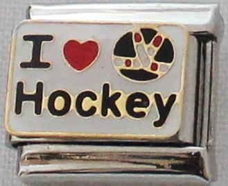 I Love Hockey 9mm Charm-Charmed Jewellery