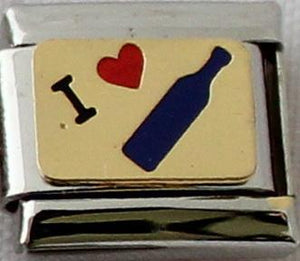 I Love Wine 9mm Charm-Charmed Jewellery