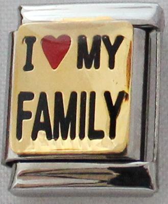 I Love my Family 13mm Charm-Charmed Jewellery