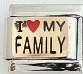 I Love my Family 9mm Charm-Charmed Jewellery