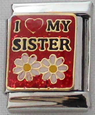 I Love my Sister 13mm Charm-Charmed Jewellery