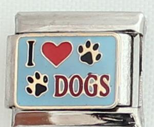 I love dogs 9mm Charm-Charmed Jewellery