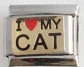 I love my cat 9mm Charm-Charmed Jewellery