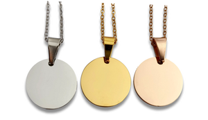 Medical Alert Round Pendant Necklace (More colours available)