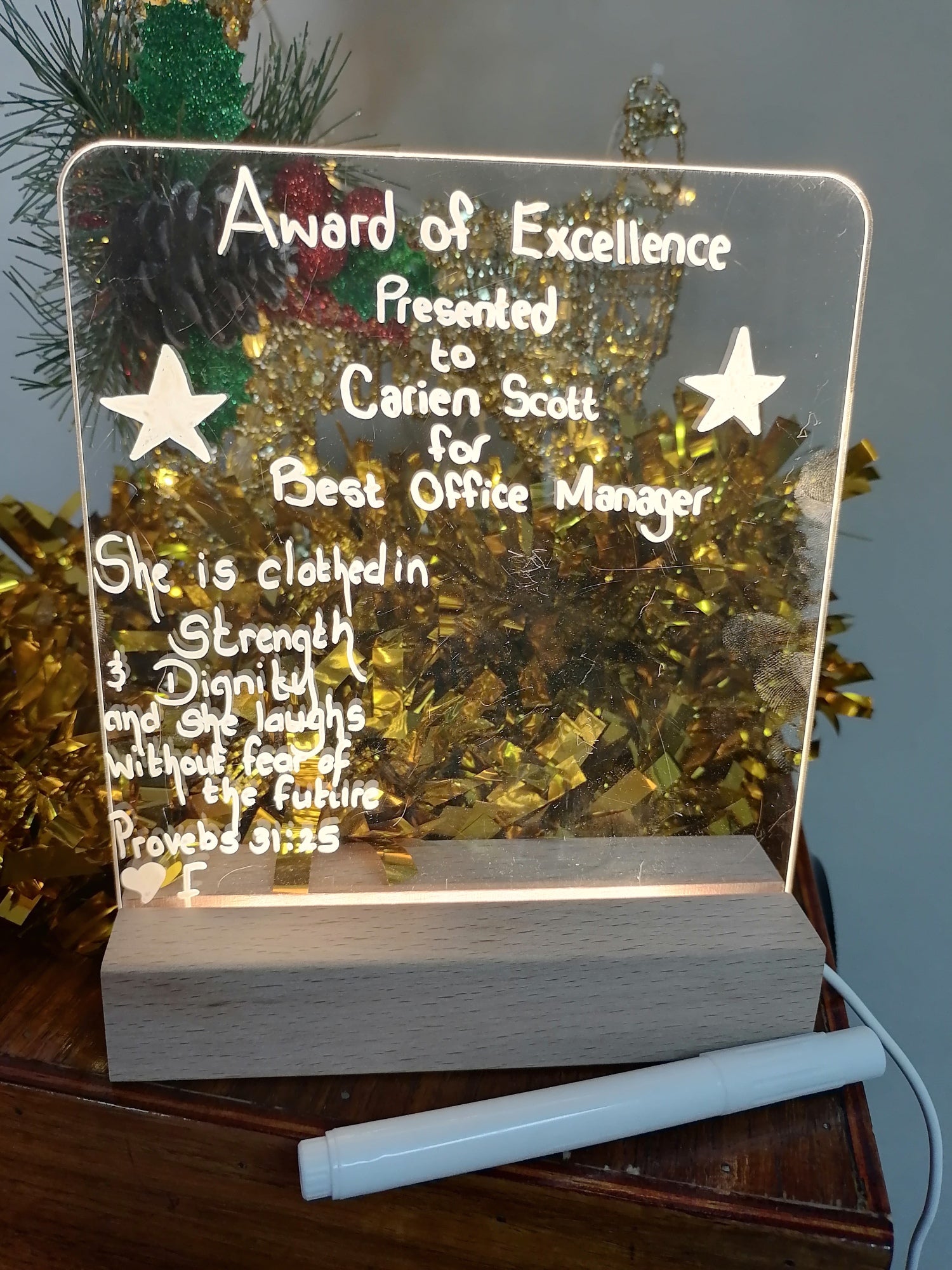 Writing Board with LED Light