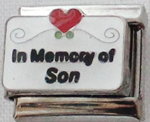In Memory of Son 9mm Charm-Charmed Jewellery