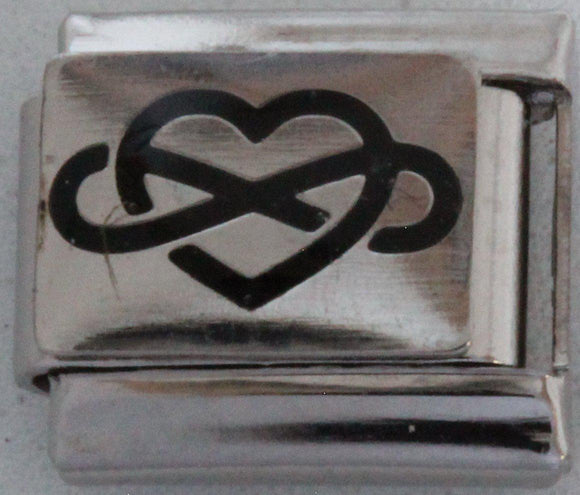 Infinity Heart 9mm Charm-Charmed Jewellery