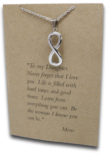 Infinity Pendant & Chain - Card 111-Charmed Jewellery