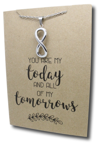 Infinity Pendant & Chain - Card 206-Charmed Jewellery