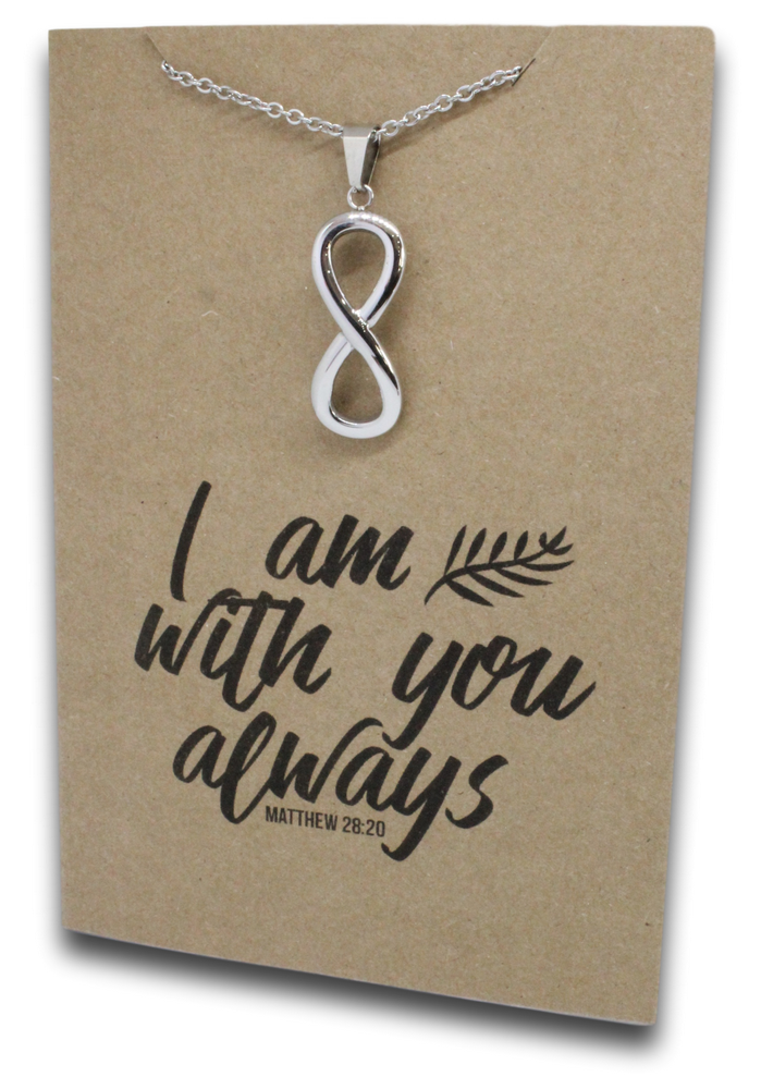 Infinity Pendant & Chain - Card 73-Charmed Jewellery