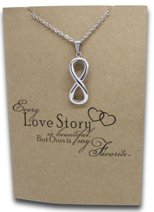 Infinity Pendant & Chain - Card 89-Charmed Jewellery