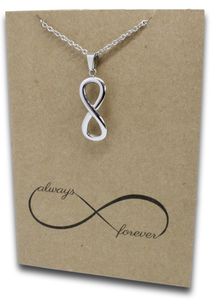 Infinity Pendant & Chain - Card 95-Charmed Jewellery
