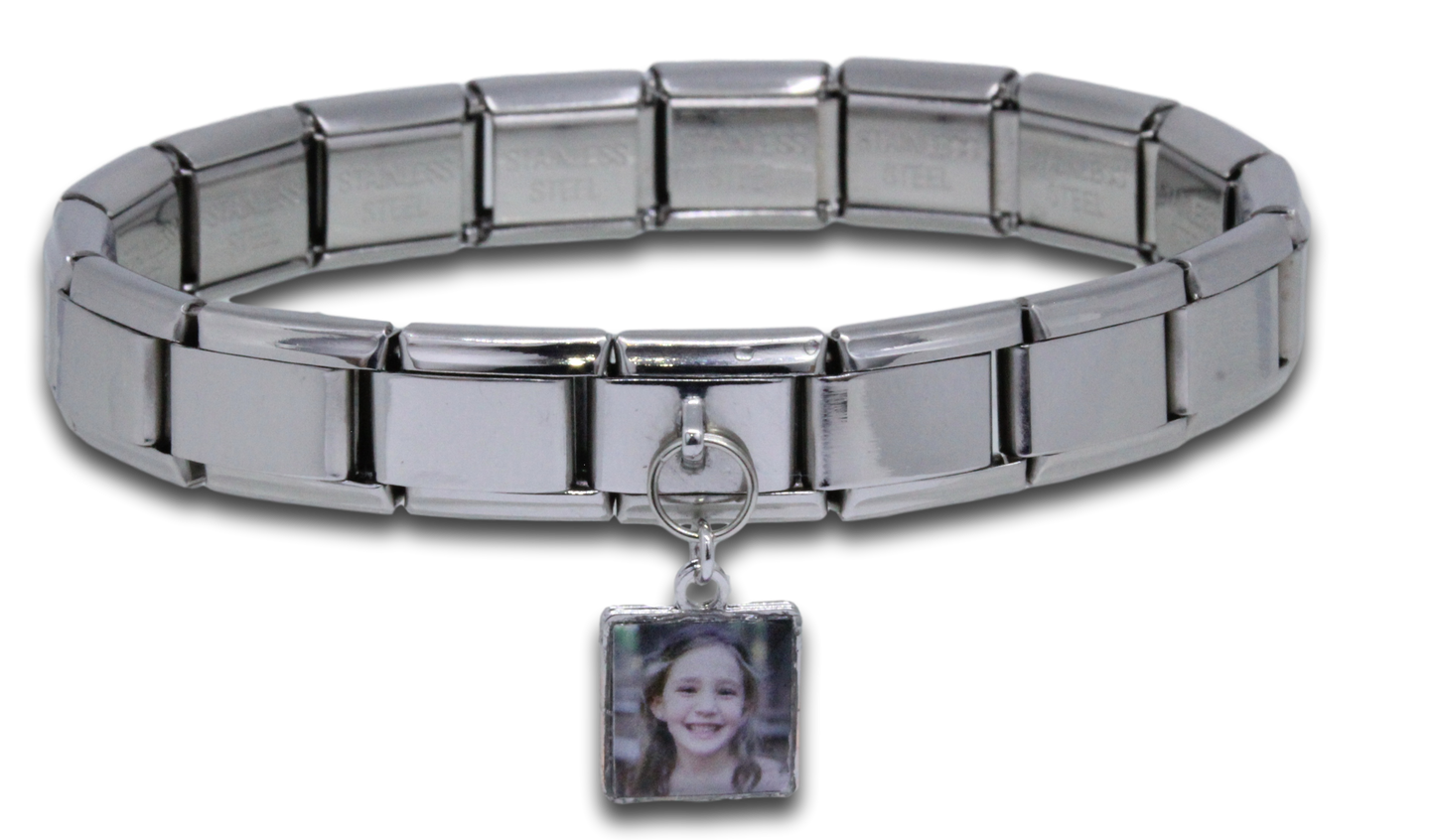 Italian Charm Bracelet & Custom Dangle Link *Click to personalize*-Charmed Jewellery