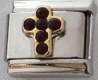 January Birthstone Cross 9mm Charm-Charmed Jewellery