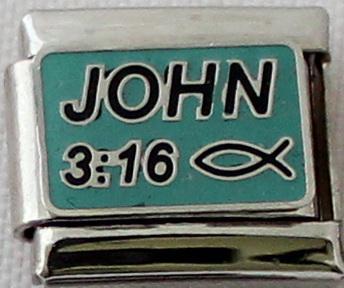 John 3:16 9mm Charm-Charmed Jewellery
