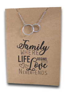 Joined RIngs Pendant & Chain - Card 346
