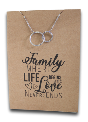 Joined RIngs Pendant & Chain - Card 346