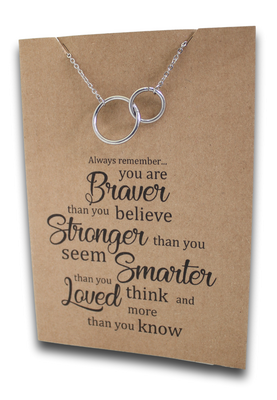 Joined Rings Pendant & Chain - Card 347