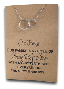 Joined Rings Pendant & Chain - Card 349