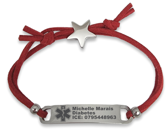 Children's Medical Alert Engraved ID Bracelet (More colours available)