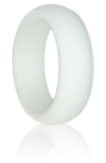 Ladies Active Silicone Ring - White (Click to choose size)