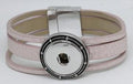 Large 1 Snap Coated Leather Bracelet-Charmed Jewellery