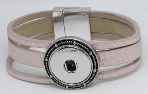 Large 1 Snap Coated Leather Bracelet-Charmed Jewellery