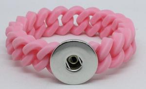 Large 1 Snap Coral Rubber Bracelet (kid's size)-Charmed Jewellery