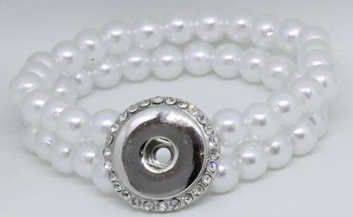 Large 1 Snap Pearl Adjustable Bracelet-Charmed Jewellery