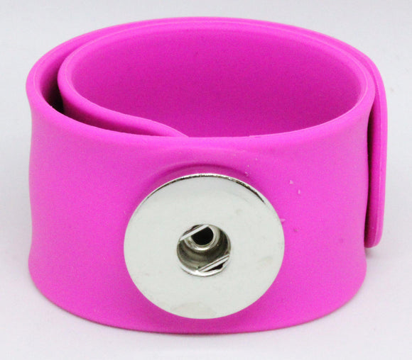 Large 1 Snap Pink Snap Bracelet (kid's size)-Charmed Jewellery
