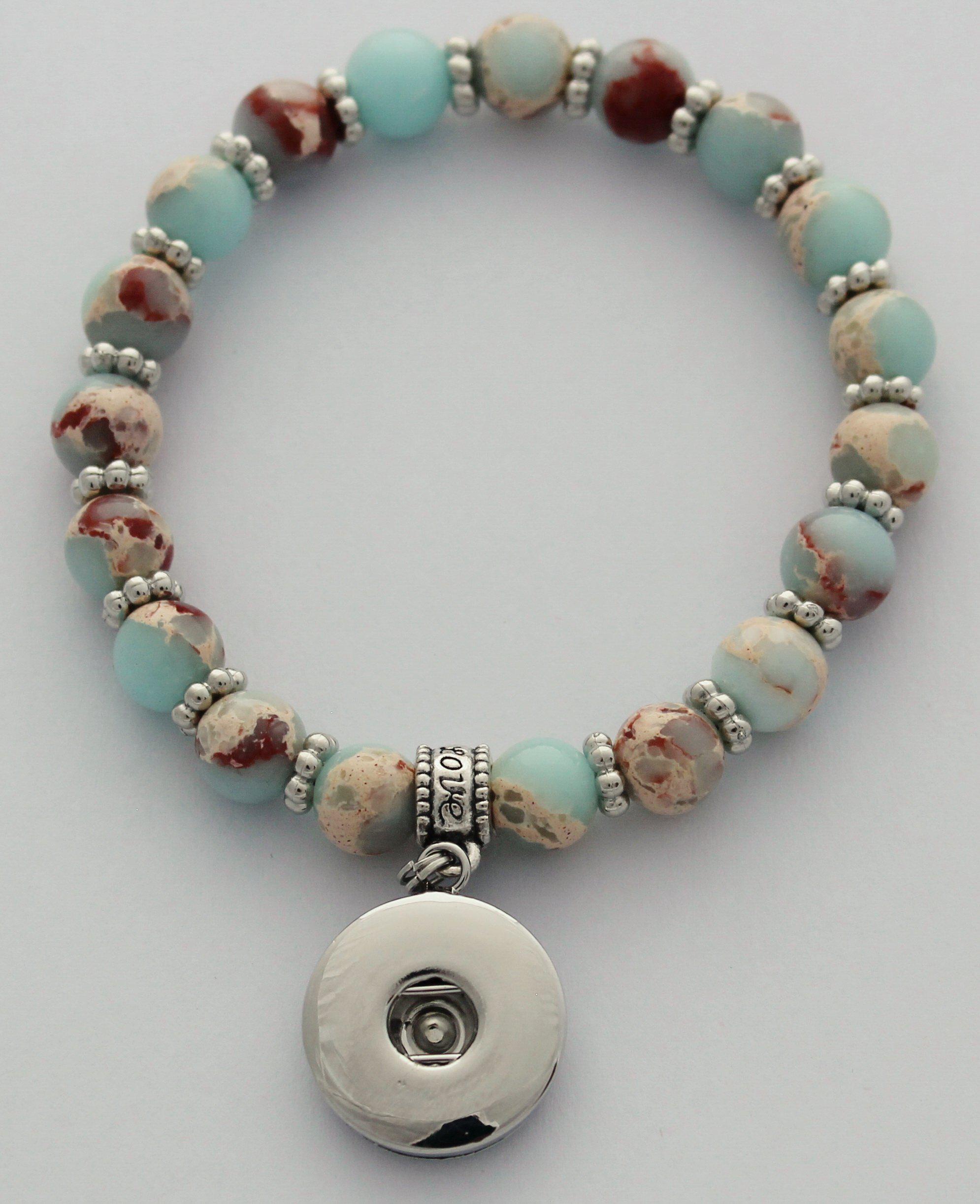 Large 1 Snap Stretch Dangle Bangle-Charmed Jewellery