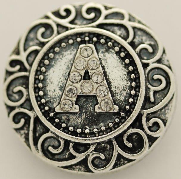 Large Snap Charm Letter A-Charmed Jewellery