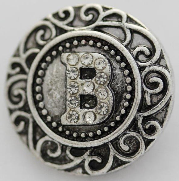 Large Snap Charm Letter B-Charmed Jewellery