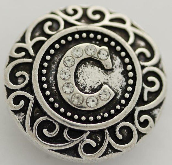 Large Snap Charm Letter C-Charmed Jewellery