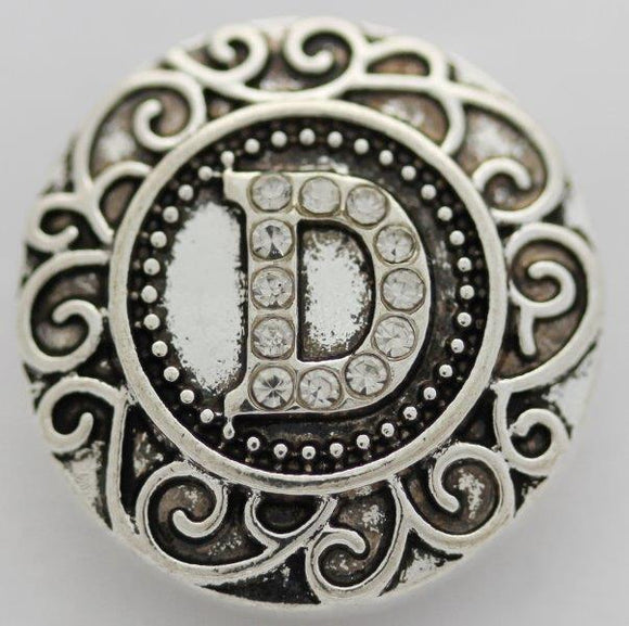 Large Snap Charm Letter D-Charmed Jewellery