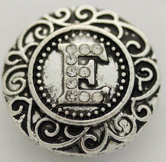 Large Snap Charm Letter E-Charmed Jewellery