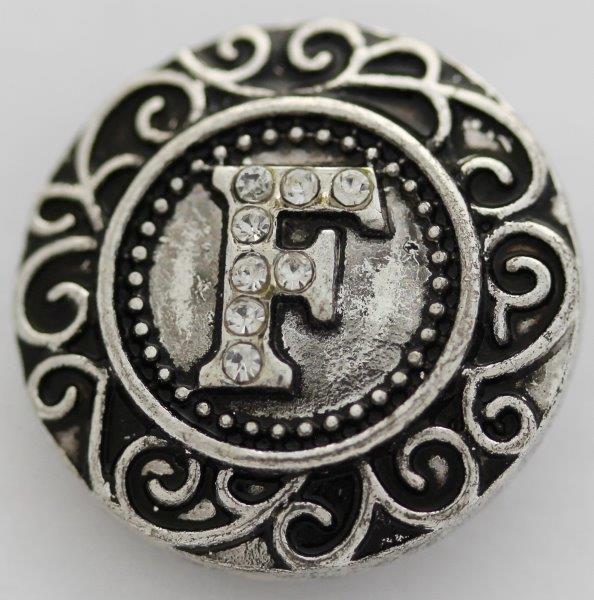 Large Snap Charm Letter F-Charmed Jewellery