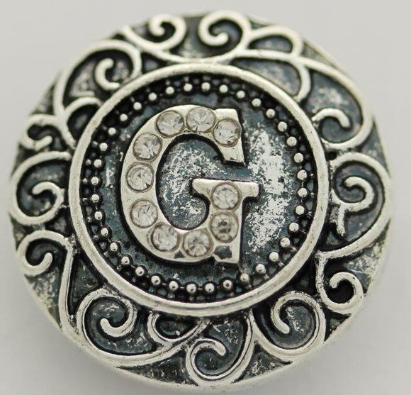 Large Snap Charm Letter G-Charmed Jewellery