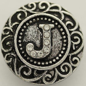 Large Snap Charm Letter J-Charmed Jewellery