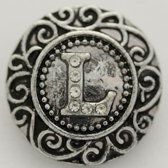 Large Snap Charm Letter L-Charmed Jewellery