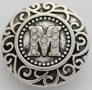 Large Snap Charm Letter M-Charmed Jewellery